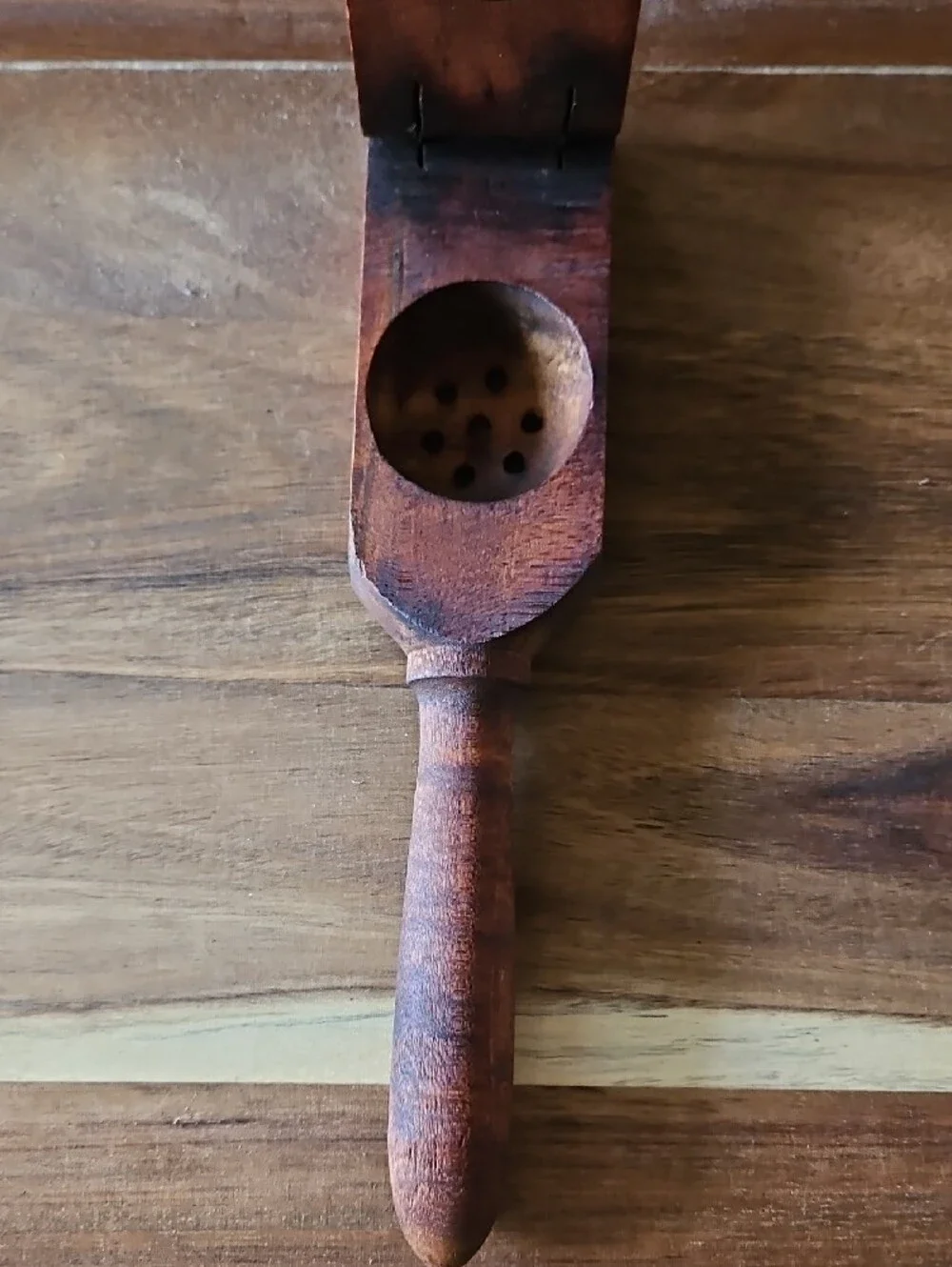 Antique Primitive Treenware Wooden Lemon Lime Squeezer/Farmhouse Citrus Press